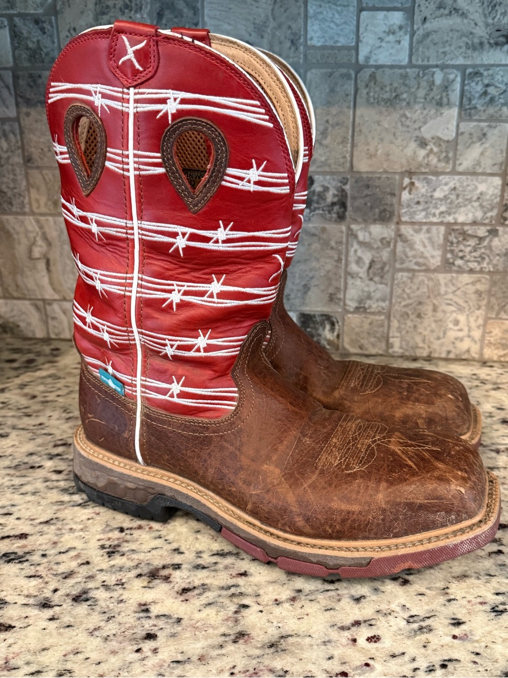 Twisted X Waterproof Composite Square Toe Pull On Work Western Boot